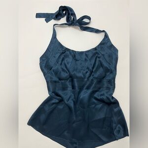 Jacob - Y2K halter satin effect top - size M